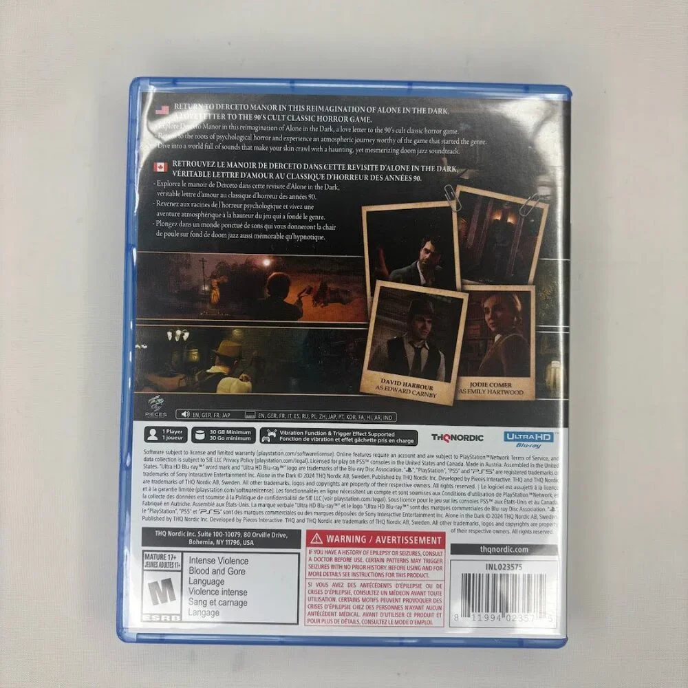PS5 Alone in the Dark Video Game
